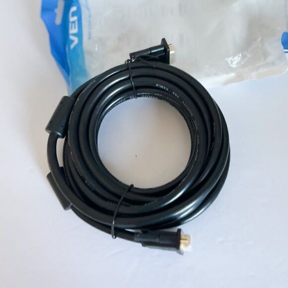 VENTION VGA (3+6) Male to Male Cable 1080p full hd FERRITE CORES Gold - Picture 2 of 3